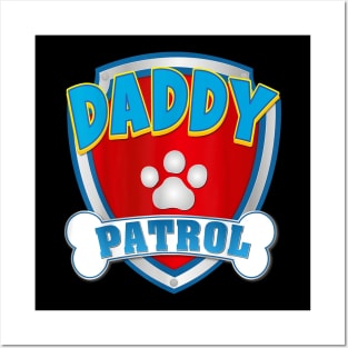 Daddy Of The Birthday Boy Girl Dog Paw Family Matching Posters and Art